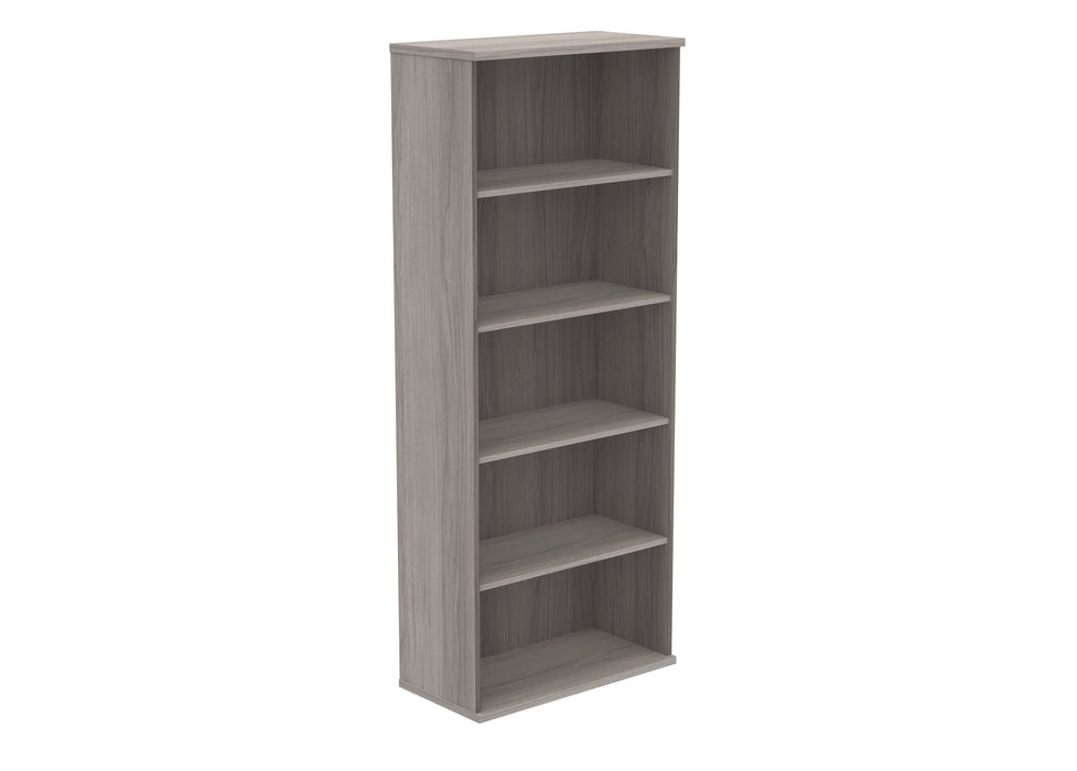 Workwise Wooden Office Bookcase Furniture TC GROUP 4 Shelf 1980 High Alaskan Grey Oak