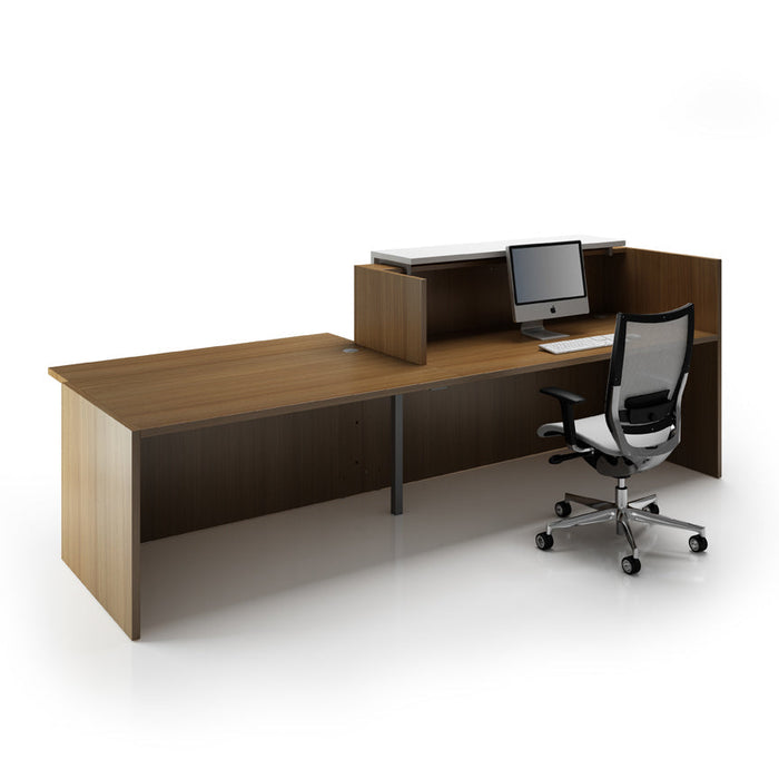 Z2 Lacquered front Reception Desk with DDA right hand Reception Desk Quadrifoglio 