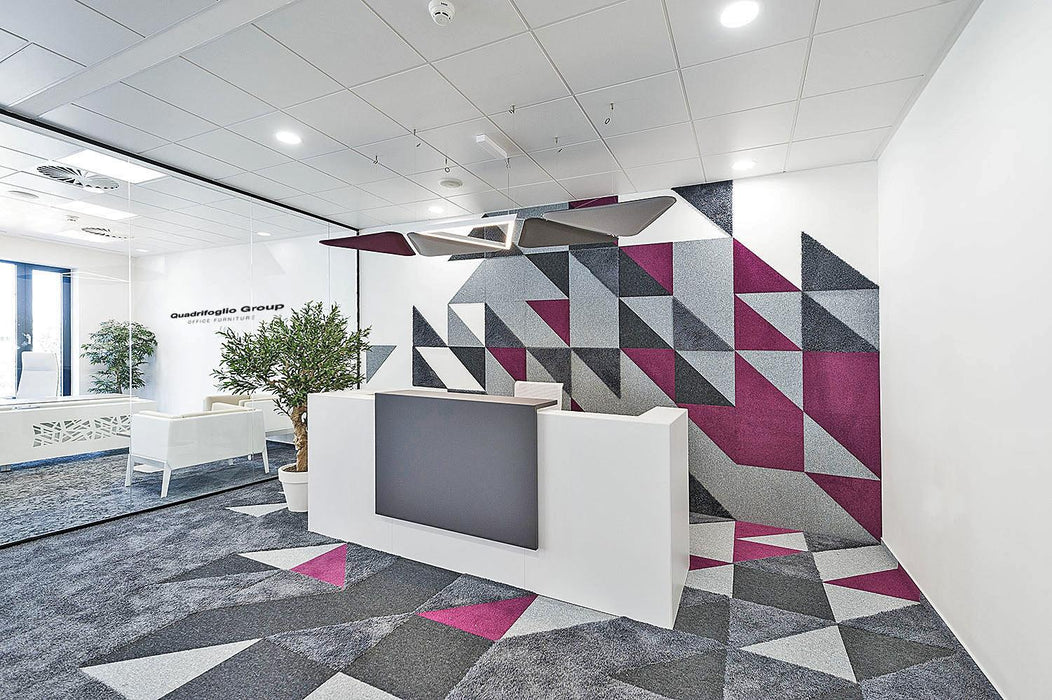 Z2 Medium Straight Reception Desk Reception Desk Quadrifoglio 