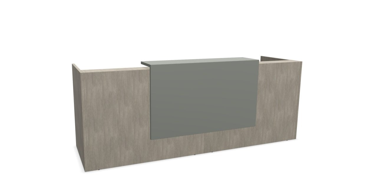Z2 Medium Straight Reception Desk Reception Desk Quadrifoglio 2050mm Concrete Signal Grey