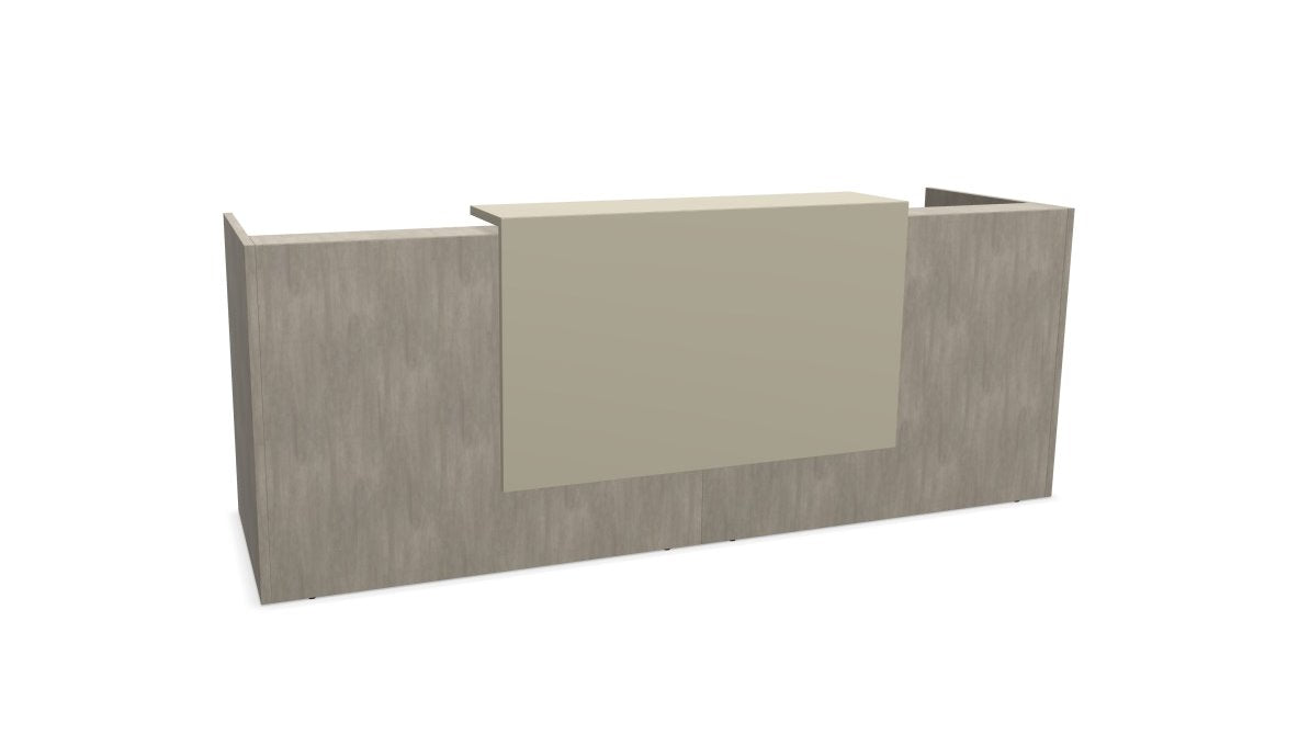 Z2 Medium Straight Reception Desk Reception Desk Quadrifoglio 2050mm Concrete Silk Grey