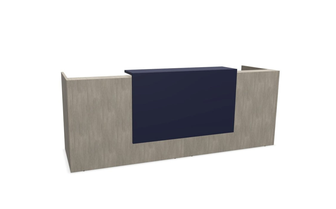 Z2 Medium Straight Reception Desk Reception Desk Quadrifoglio 2050mm Concrete Violet Blue