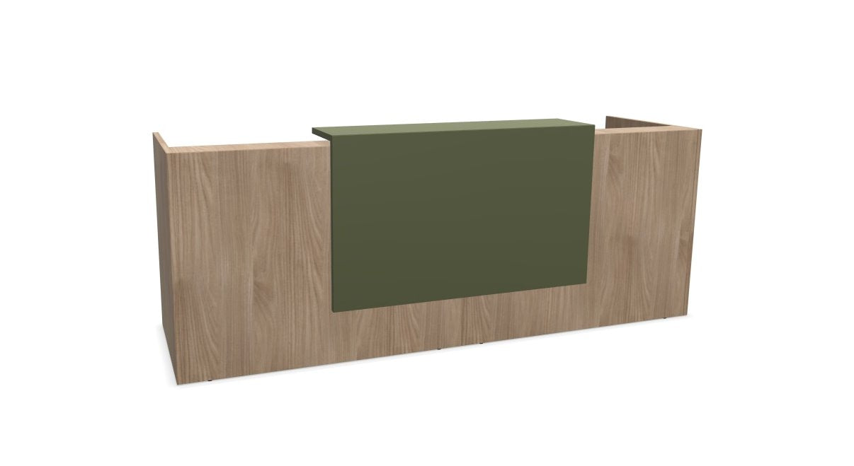 Z2 Medium Straight Reception Desk Reception Desk Quadrifoglio 2050mm Elm Green