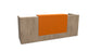 Z2 Medium Straight Reception Desk Reception Desk Quadrifoglio 2050mm Elm Orange