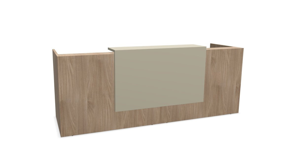 Z2 Medium Straight Reception Desk Reception Desk Quadrifoglio 2050mm Elm Silk Grey
