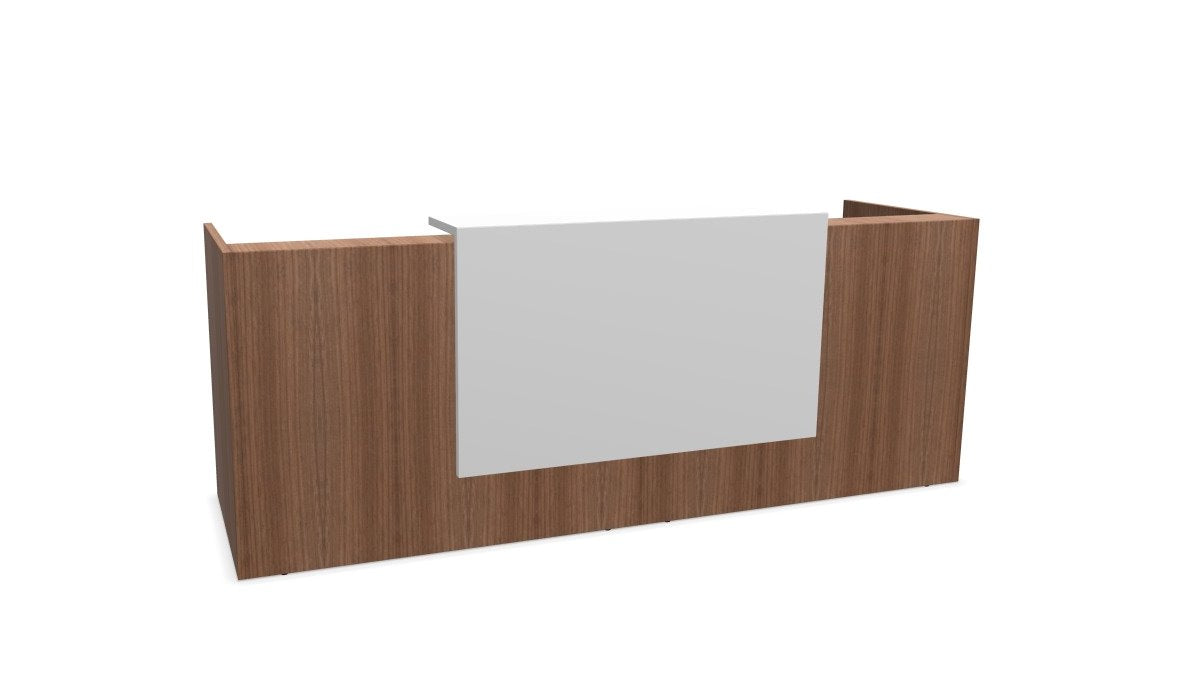 Z2 Medium Straight Reception Desk Reception Desk Quadrifoglio 2050mm Walnut White