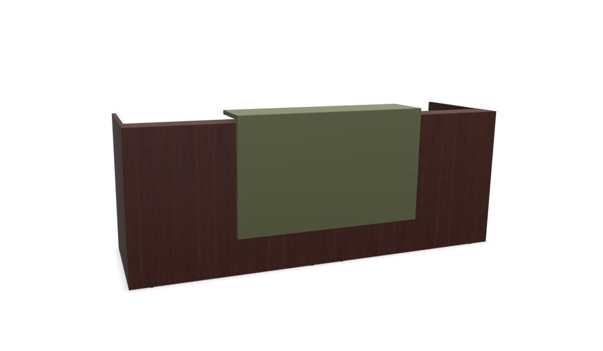 Z2 Medium Straight Reception Desk Reception Desk Quadrifoglio 2050mm Wenge Green