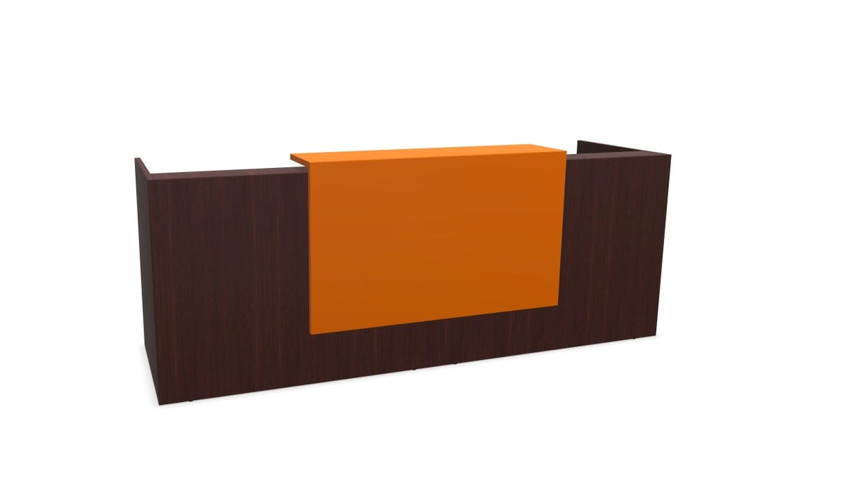 Z2 Medium Straight Reception Desk Reception Desk Quadrifoglio 2050mm Wenge Orange