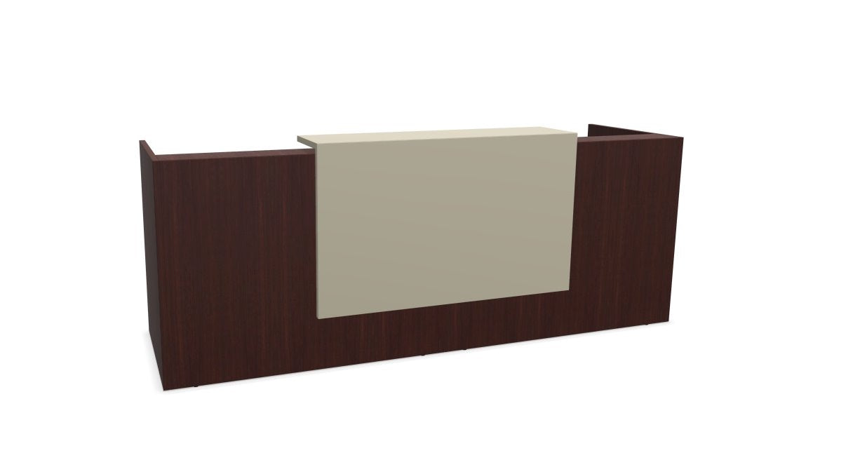 Z2 Medium Straight Reception Desk Reception Desk Quadrifoglio 2050mm Wenge Silk Grey