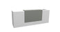 Z2 Medium Straight Reception Desk Reception Desk Quadrifoglio 2050mm White Signal Grey