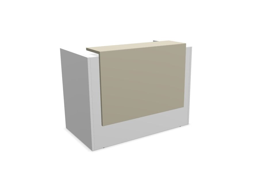 Z2 Small Straight Reception Desk Reception Desk Quadrifoglio 1450mm White Silk Grey