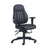 Zeus medium back 24hr task chair - black faux leather Seating Dams Black 