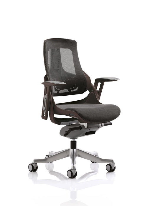 Zure Executive Chair with Black Shell Executive Dynamic Office Solutions Charcoal Mesh Charcoal Mesh None