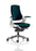 Zure Executive Chair with White Shell Executive Dynamic Office Solutions Bespoke Maringa Teal Bespoke Maringa Teal Fabric None
