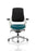 Zure Executive Chair with White Shell Executive Dynamic Office Solutions Bespoke Maringa Teal Black Fabric None