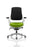 Zure Executive Chair with White Shell Executive Dynamic Office Solutions Bespoke Myrrh Green Black Fabric None