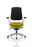 Zure Executive Chair with White Shell Executive Dynamic Office Solutions Bespoke Senna Yellow Black Fabric None