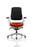 Zure Executive Chair with White Shell Executive Dynamic Office Solutions Bespoke Tabasco Orange Black Fabric None