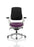 Zure Executive Chair with White Shell Executive Dynamic Office Solutions Bespoke Tansy Purple Black Fabric None
