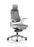 Zure Executive Chair with White Shell Executive Dynamic Office Solutions Elastomer Gel Grey Elastomer Gel Grey With Headrest